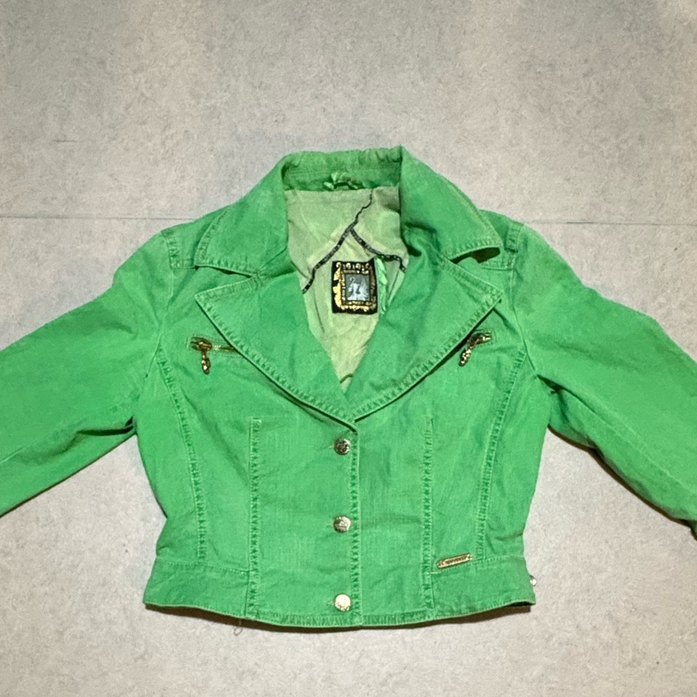 Vibrant Green Cappopera jeans Jacket